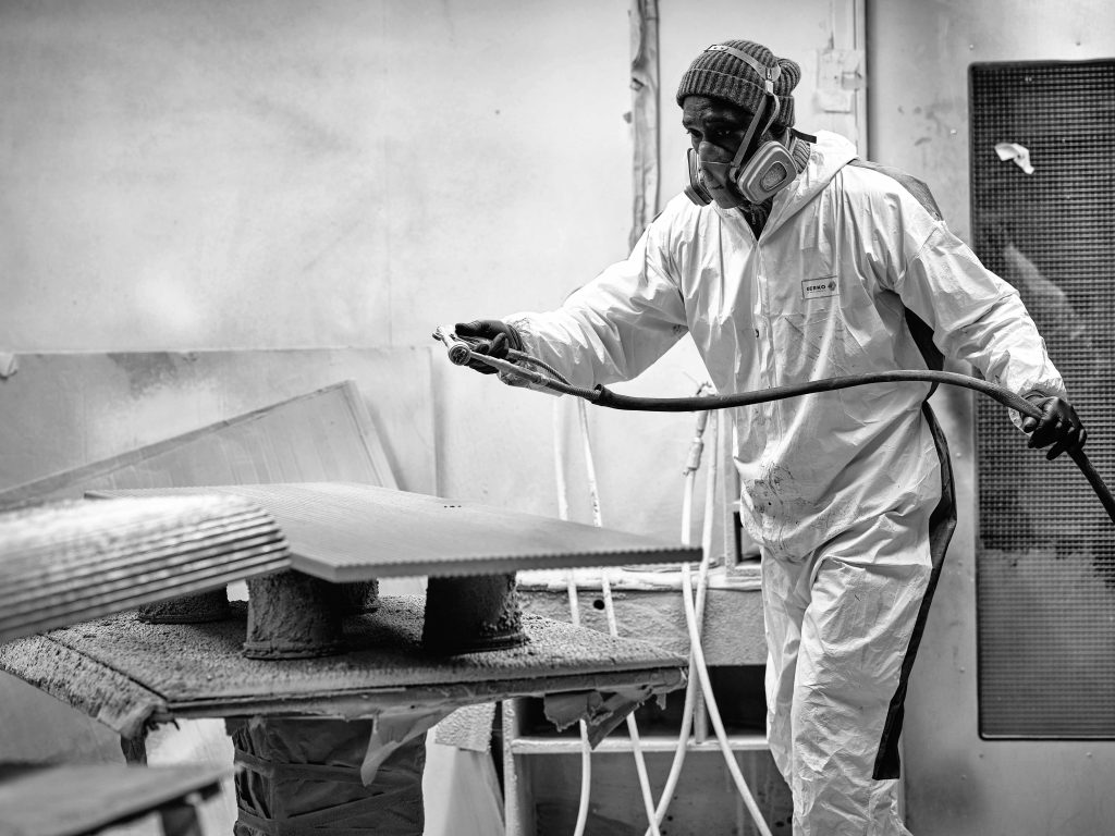 Origins-Design-workshops-bespoke-furniture-maker-8 origins Design bespoke furniture maker in Esher London - spray booth
